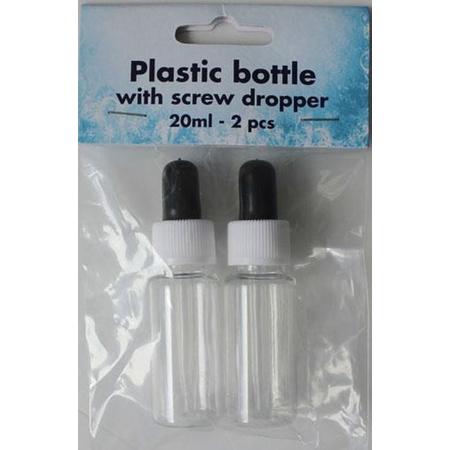 SDBO001 Plastic bottle with screw dropper flesjes met pipet 2 stuks Nellie Snellen